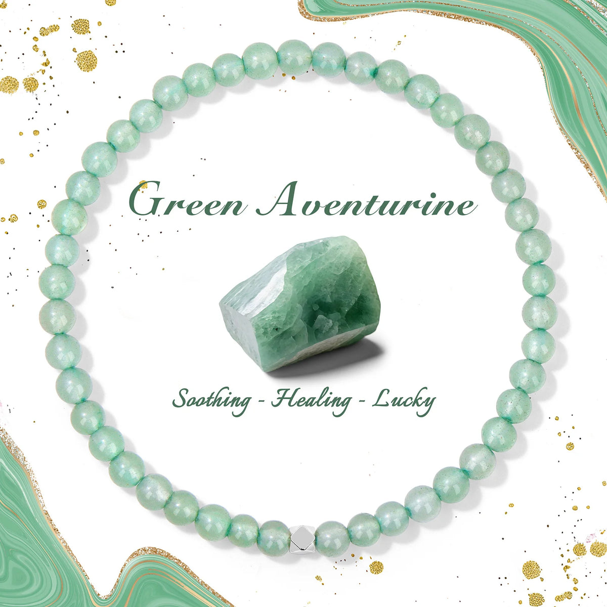 Natural Stone Bead Bracelet with Silver Spacer Charms – Green Jade, Indian Agate & Lapis Lazuli Gemstone Bracelet for Women & Men - The Iconic Marketplace # #