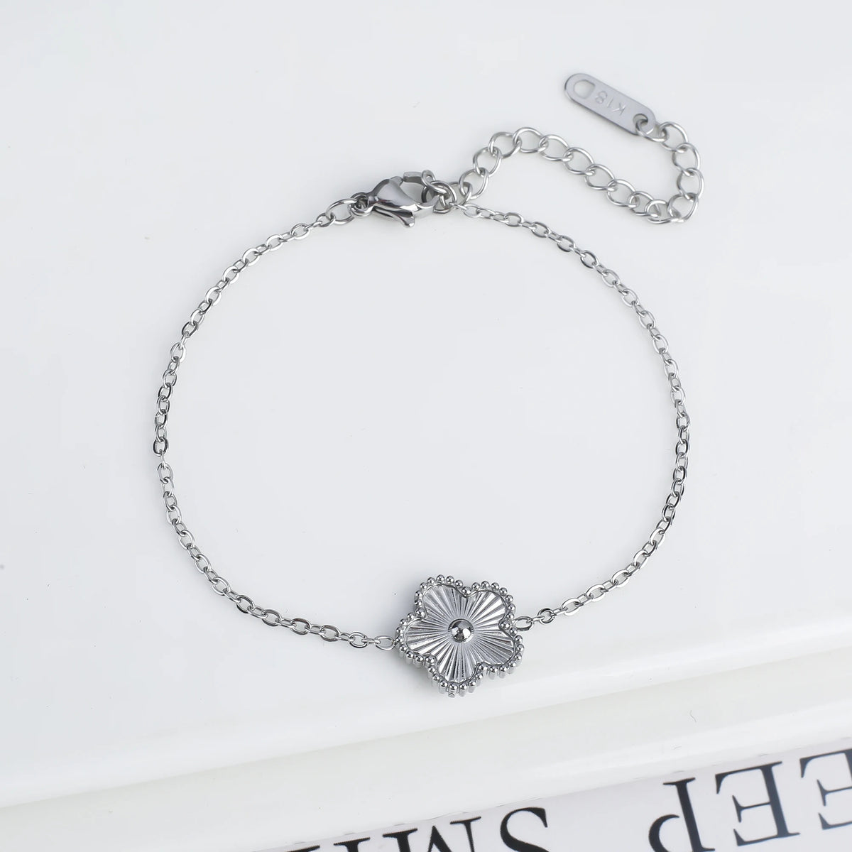 Classic Luxury Stainless Steel Bracelet Ladies Adjustable Five Flower Bracelets for Women New Fashion Party Jewelry Gifts Clover - The Iconic Marketplace # #