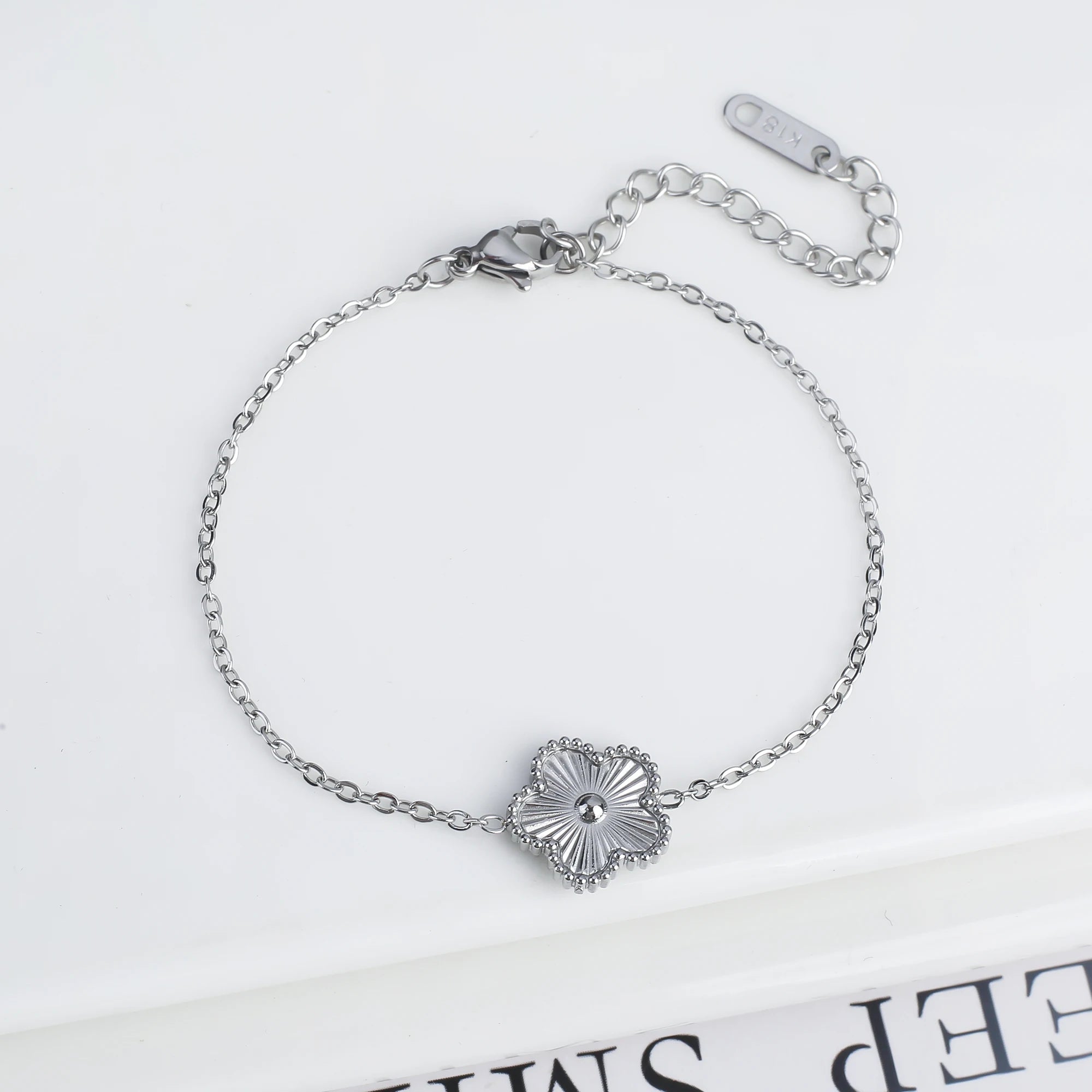 Classic Luxury Stainless Steel Bracelet Ladies Adjustable Five Flower Bracelets for Women New Fashion Party Jewelry Gifts Clover - The Iconic Marketplace