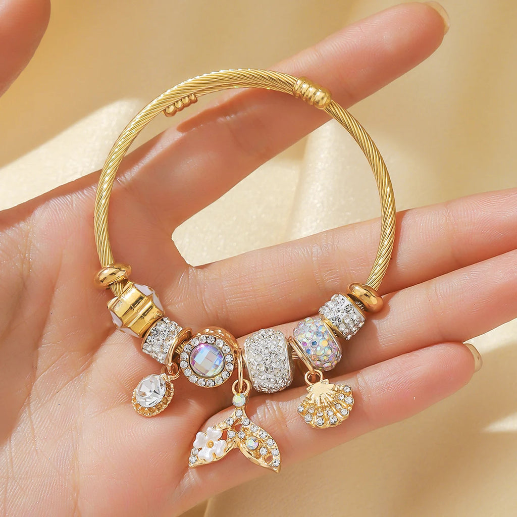 Elegant Women's Beaded Charm Bracelet | Multi-Element Fashion Jewelry for Parties, Festivals, Dates & Special Gift