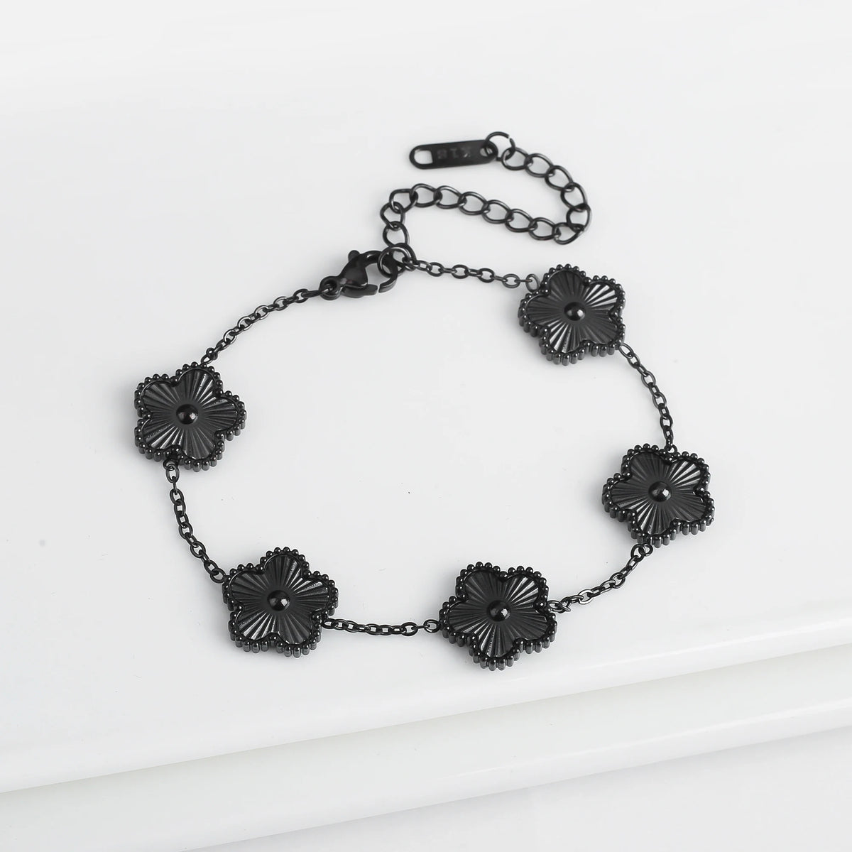 Classic Luxury Stainless Steel Bracelet Ladies Adjustable Five Flower Bracelets for Women New Fashion Party Jewelry Gifts Clover - The Iconic Marketplace # #