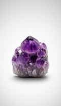 Hand-cut amethyst crystal cluster